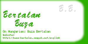 bertalan buza business card